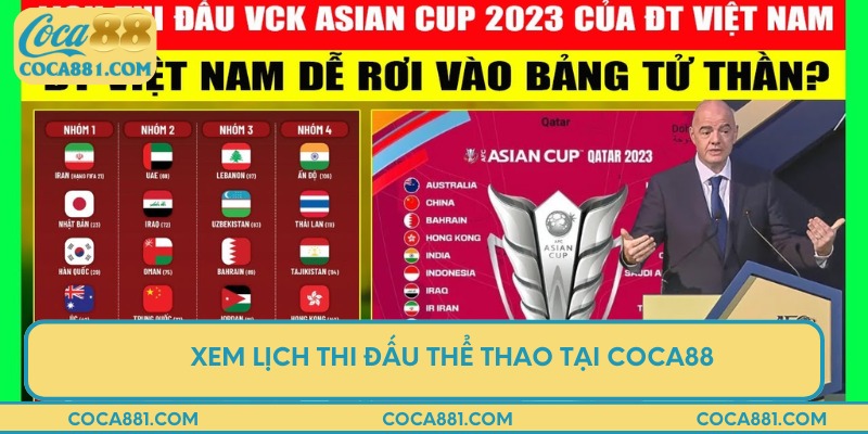 Xem lịch thi đấu thể thao tại Coca88