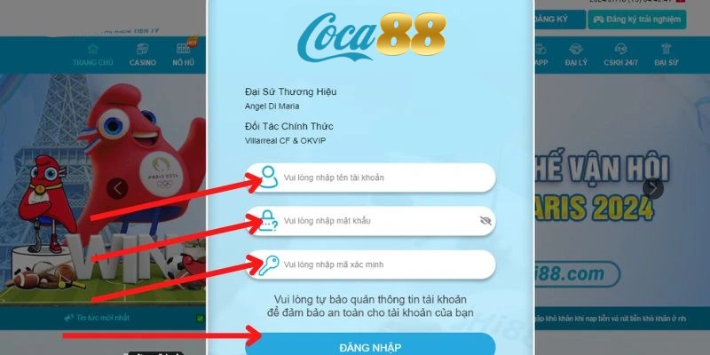 Tổng quan về đăng nhập tại Coca88